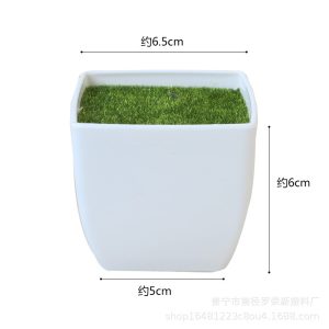 Living room flower arrangement container ornaments, plastic vases, artificial flower arrangements, desktop rectangular flower pots, home decoration containers