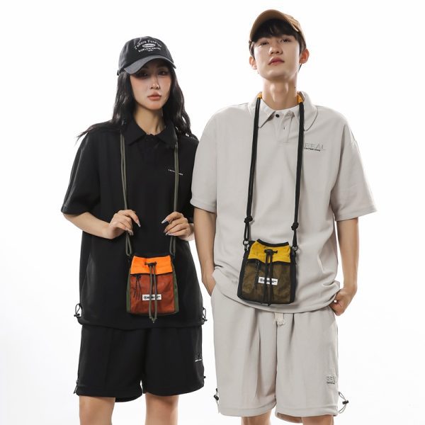 Mobile phone small shoulder bag men's sense of luxury niche design sense trendy brand crossbody bag men's nylon portable shoulder bag women - Image 5