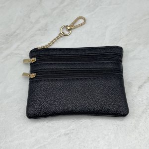 Factory sales solid color key bag zipper model women's small card case pendant mini new coin purse coin bag small wallet