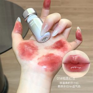 Water light mirror white, pseudo plain makeup, lipstick, lip gloss, nude color, bean paste color, rose red, student cheap lip gloss wholesale