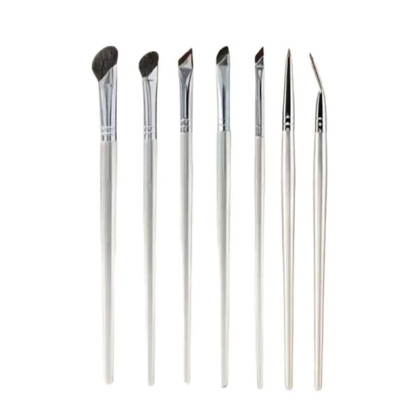Guo Xiaoniu's same style of folded corner eyeliner brush, 7 makeup brush set, eye detail brush, fine concealer brush, sickle brush - Image 5