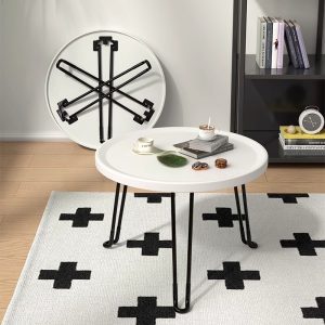 Small coffee table balcony small table rack living room side table minimalist small round table bedside few net red small round table