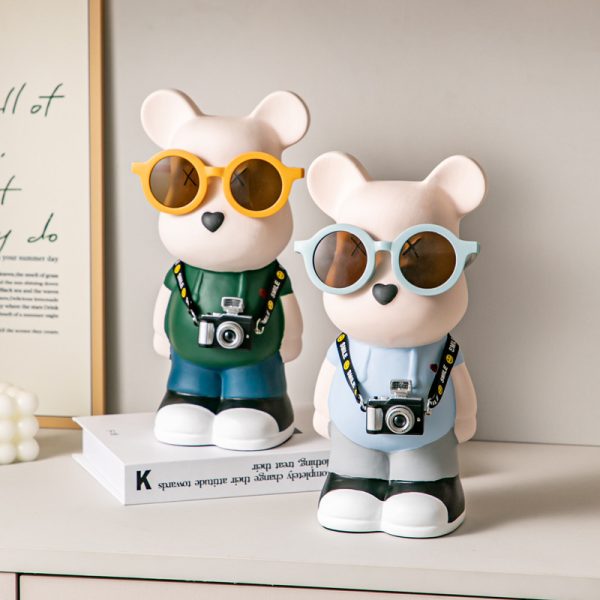 Violent Bear Piggy Bank Cartoon Creative Modern Living Room Internet Red Decoration Simple Home TV Cabinet Ceramic Ornaments - Image 4
