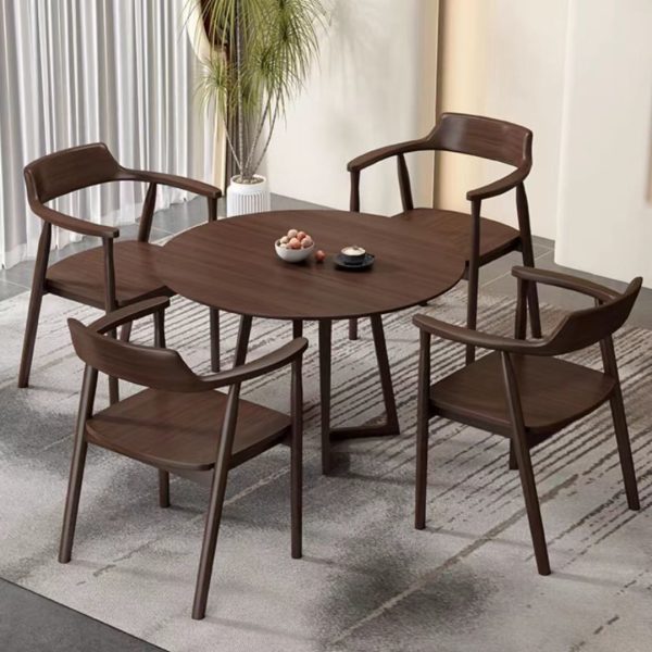 Nordic round table dining table simple modern balcony dining table chairs combination home negotiation small apartment table living room round - Image 2