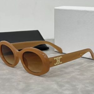 Retro European and American style cat-eye sunglasses, women's trend, new sunglasses, Celin's letter high-quality anti-ultraviolet glasses