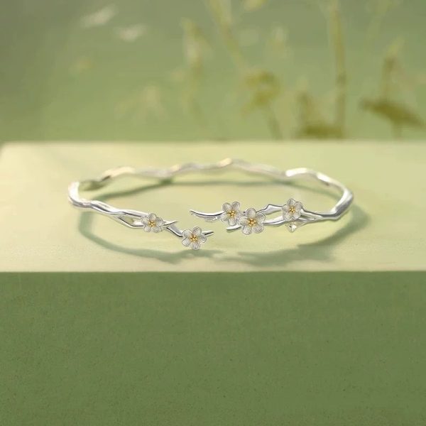 Bracelet, jasmine opening bracelet, women's new Chinese design, niche exquisite, literary and art, light luxury, versatile and high-end