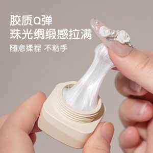 Nail art disposable satin light carving fish glue three-dimensional modeling glue white relief glue DIY nail art accessories silk satin nail polish glue