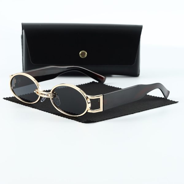 European and American retro small frame sunglasses women's summer ins style street photography glasses Korean version of high-end beach vacation sunglasses - Image 3