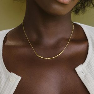 Morse code necklace beaded necklace Amazon cross-border new personality sweet cool style women's fashion commuting jewelry