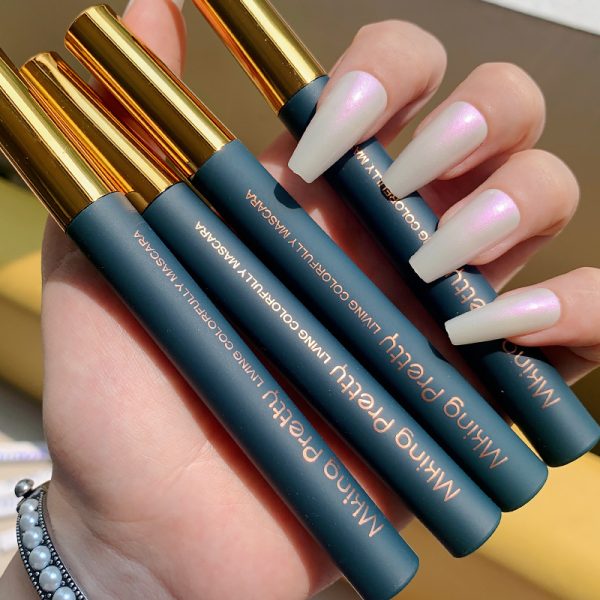 MK color mascara women's fiber long curl super long styling non-smudge fine brush head student female factory one piece drop shipping - Image 4