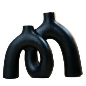 Nordic Dried Flowers Home Decoration Companion Vases Hydroponic Stoneware Particle Vases Ornaments Living Room Flower Arrangement Ceramics