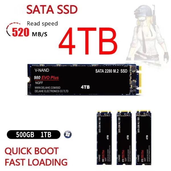 Cross-border foreign trade notebook desktop M.2 SSD ssd 4TB2TB1TB high-speed spot universal hard disk