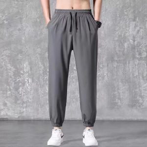 Pants men's summer thin ice silk quick-drying 2022 new loose sports trend all-match casual trousers