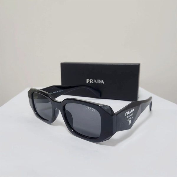 European and American retro P home sunglasses PR17 rectangular plate personality trend unisex ins sunglasses anti-glare - Image 2