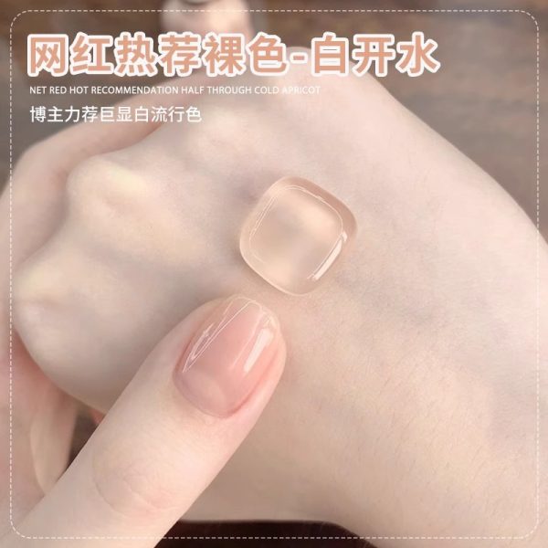 Ice permeable skin nail polish glue 2025 popular white jade grease Zhen Huan nude nail salon special wholesale - Image 3