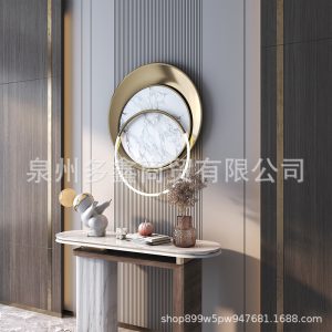 Light luxury metal wrought iron wall decoration living room sofa backdrop wall pendant bedside with light creative wall decoration
