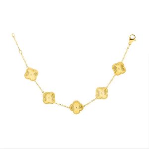 Titanium steel does not fade ~ Roman letter small man's waist gold bracelet high-end sense light luxury four-leaf clover bracelet bracelet jewelry women