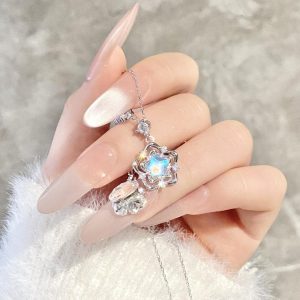 New Heart of the Ocean Necklace Women's Light Luxury Niche Design High-end Clavicle Chain Valentine's Day Gift for Girlfriend
