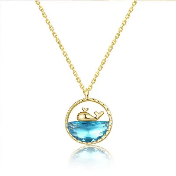 [Whale is born with you] Whale sterling silver necklace women's light luxury niche high-end fish tail clavicle chain to send girlfriends gifts - Image 5
