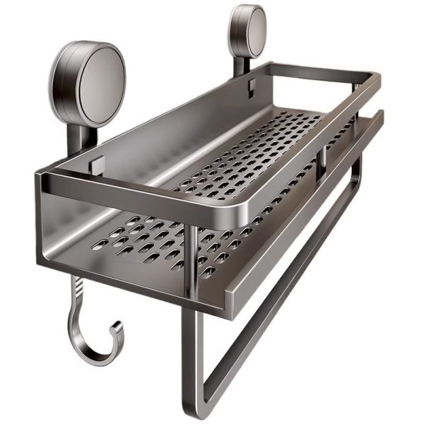 Baihan suction cup storage rack, no punching toilet, bathroom toilet storage rack, washbasin wall-mounted shelf - Image 5
