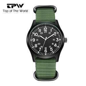 New spot men's fashion braided belt quartz watch boys big numbers simple sports watch nylon watch