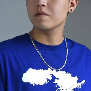 High-grade Cuban snake bone chain men's trendy and versatile necklace trendy men's retro sense of luxury niche plain chain wholesale