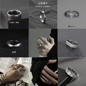Simple Mobius ring ring men's trendy high-end index finger female couple pair ring niche design titanium steel does not fade