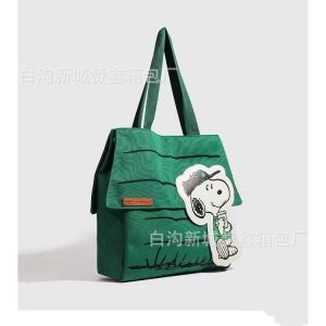 Canvas tote bag new style Snoopy ladies handbag large capacity student tutoring bag trend crossbody bag wholesale