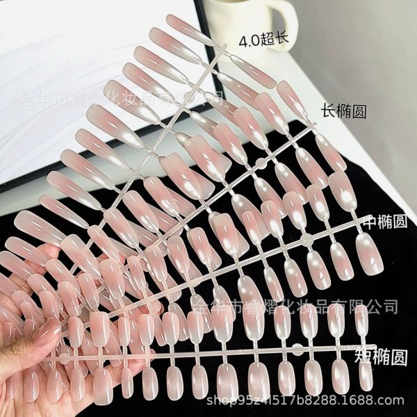 30 pieces of single piece single yard handmade wearable nails prefabricated plain water cat's eye handmade prefabricated nails are versatile and do not hurt nails