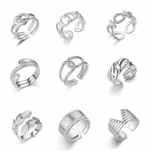 Cross-border explosive opening titanium steel ring women's fashion pop couple personality ring European and American Amazon hand jewelry