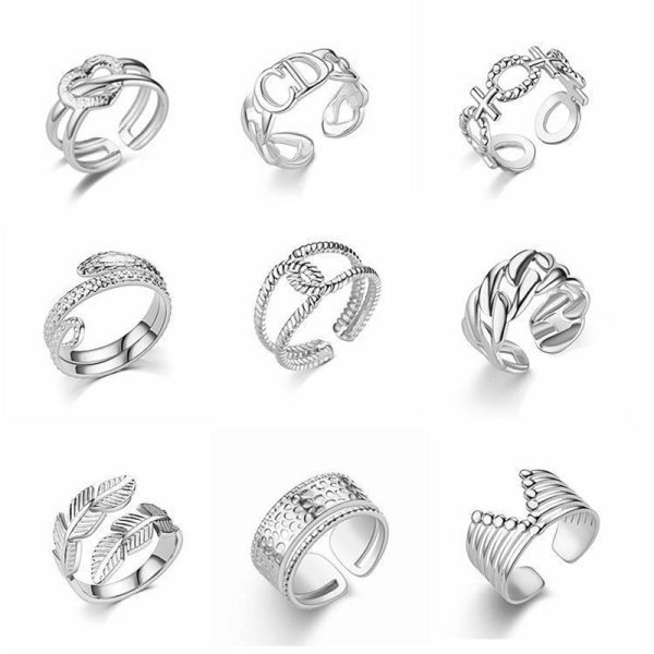 Cross-border explosive opening titanium steel ring women's fashion pop couple personality ring European and American Amazon hand jewelry - Image 2