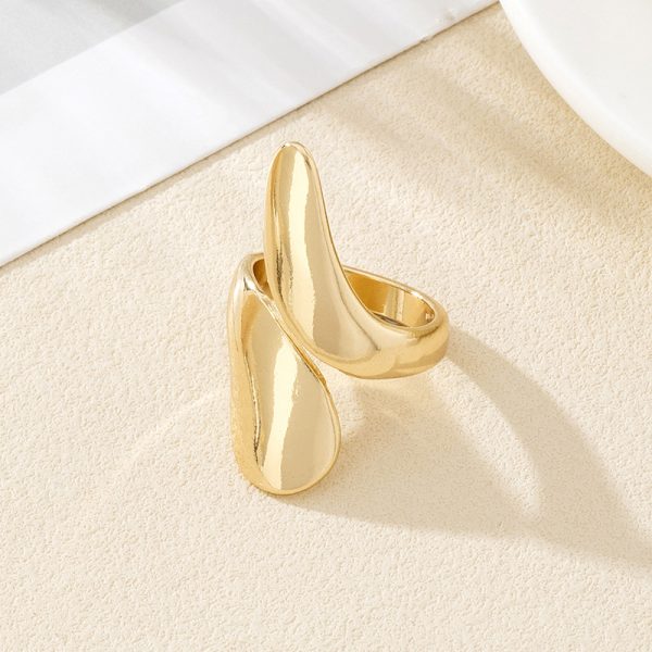 European and American personality open rings, women's fashion trends, staggered rings, irregular personality, niche index finger rings - Image 3