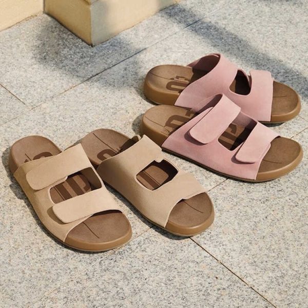 Cowhide version ~ Boken slippers women's outerwear summer 2025 leather retro Velcro one-line soft-soled casual sandals