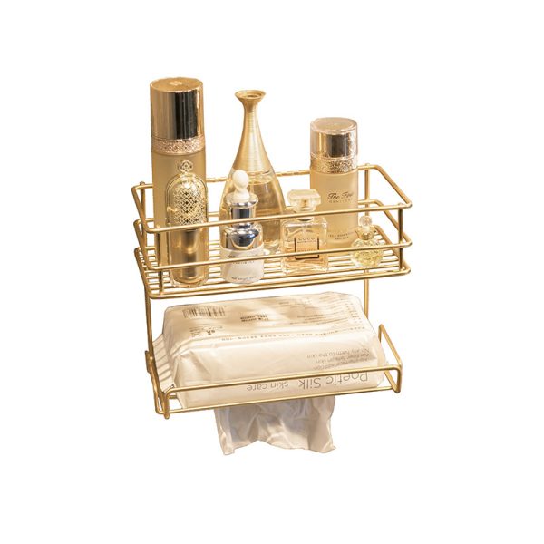 Face towel rack, wall-mounted toilet placement rack, bathroom sink, cosmetics storage box - Image 5