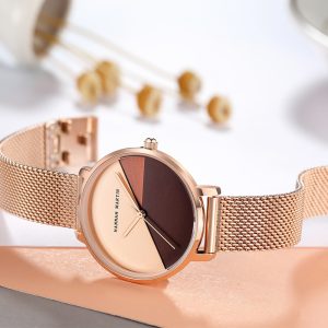 Nordic minimalist style non-graduated Japanese quartz movement watch waterproof literary and artistic fashion creative women's watch