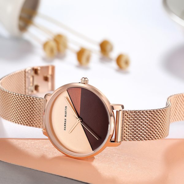Nordic minimalist style non-graduated Japanese quartz movement watch waterproof literary and artistic fashion creative women's watch - Image 5