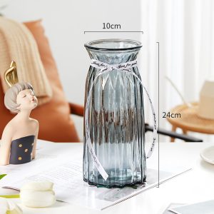 Vase Nordic style ornament living room clear glass simple aquaculture flower arrangement hydroponic drying flower vessel flower decoration