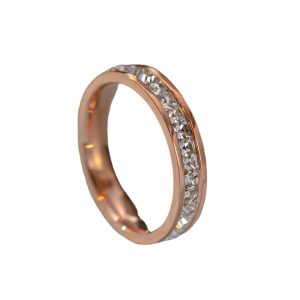 Korean version of light luxury square diamond full of stars titanium steel ring women's ins simple fashion personality ring ring ring does not fade wholesale