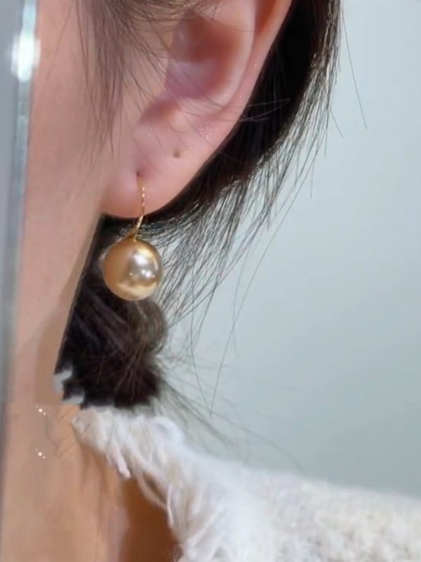 Retro French design, pearl earrings, earhooks, light luxury, high-end temperament, elegant earrings, women - Image 5