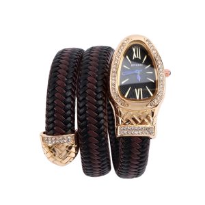 BIFANXI's new cross-border snake watch is fashionable, creative, and individual, and it is a diamond-set leather strap bracelet for women