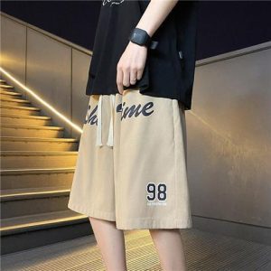 American shorts men's summer casual thin sports pants five points trendy brand retro basketball fitness loose big pants