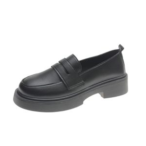 British-style small leather shoes, thick-soled loafers, spring and autumn new preppy style pumps, women's shoes, one-foot single shoe trend