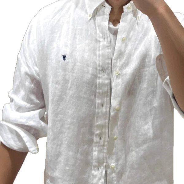 RL Ralph Pony Logo Linen Shirt Men's Spring Autumn Top Long Sleeve Sunscreen Polo Shirt Women's Embroidery Couple - Image 9