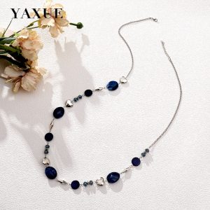 European and American explosive foreign trade geometric heart shape versatile long women's necklace cross-border jewelry