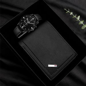 Cross-border hot new versatile men's foreign trade wholesale trend belt watch watch bracelet set fashion casual