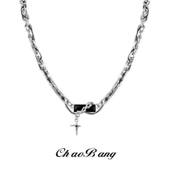 Starlight Haoshi titanium steel necklace men's trend high-end niche personality design light luxury collarbone chain women's ins jewelry