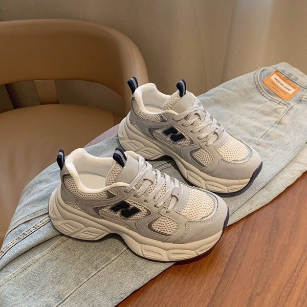 Thick-soled Forrest Gump shoes women's 2025 new summer shoes Internet celebrity versatile and popular dad shoes casual little white sneakers