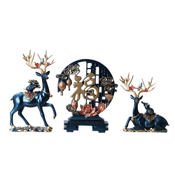 Creative deer living room ornaments, TV cabinets, wine cabinets, entrances, home crafts, high-end light luxury ornaments - Image 4