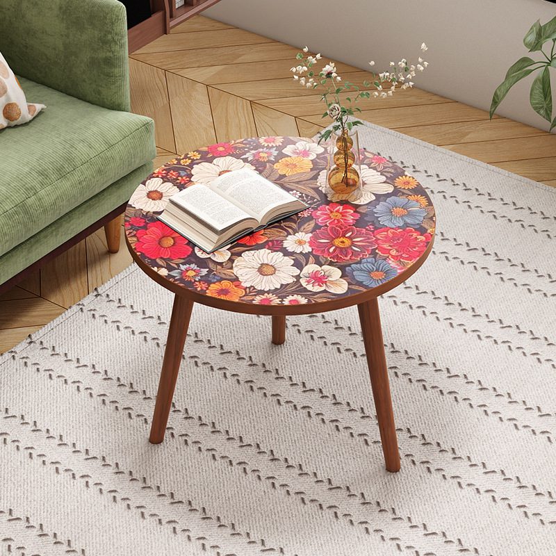 Mandala side coffee table, sofa sideboard, Nordic pattern, small table in bedroom, living room corner, bedside round table