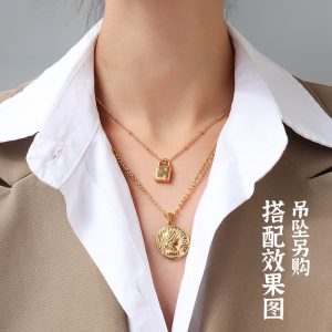 Cross chain, snake bone chain, twist chain, box chain, variety necklace, women's titanium steel plated 18K gold chain, clavicle chain jewelry
